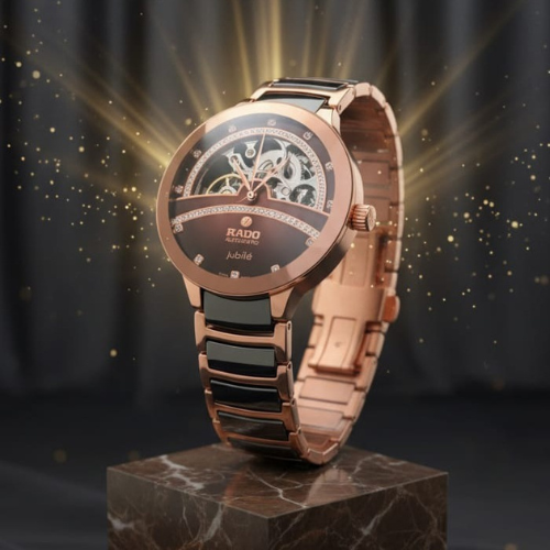 Royal Watch Centrix Brown Automatic Diamonds Open Heart(Refurbished)