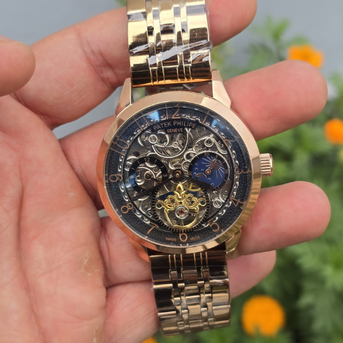 Branded Skeleton Moon Phase Watch Mechanical(Refurbished)