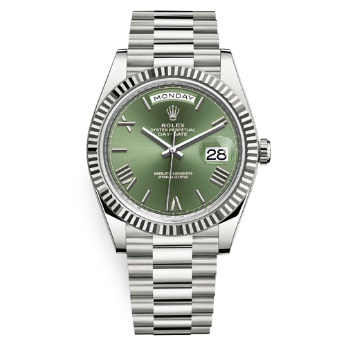 Luxury Watch DAYDATE STEEL GREEN DIAL 212(Refurbished)