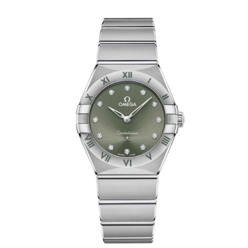 Designer Watch Omega Constellation Green 28mm Stainless Steel Ladies(Refurbished)