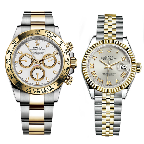 Luxury Watch Daytona Gold Silver Couple(Refurbished)
