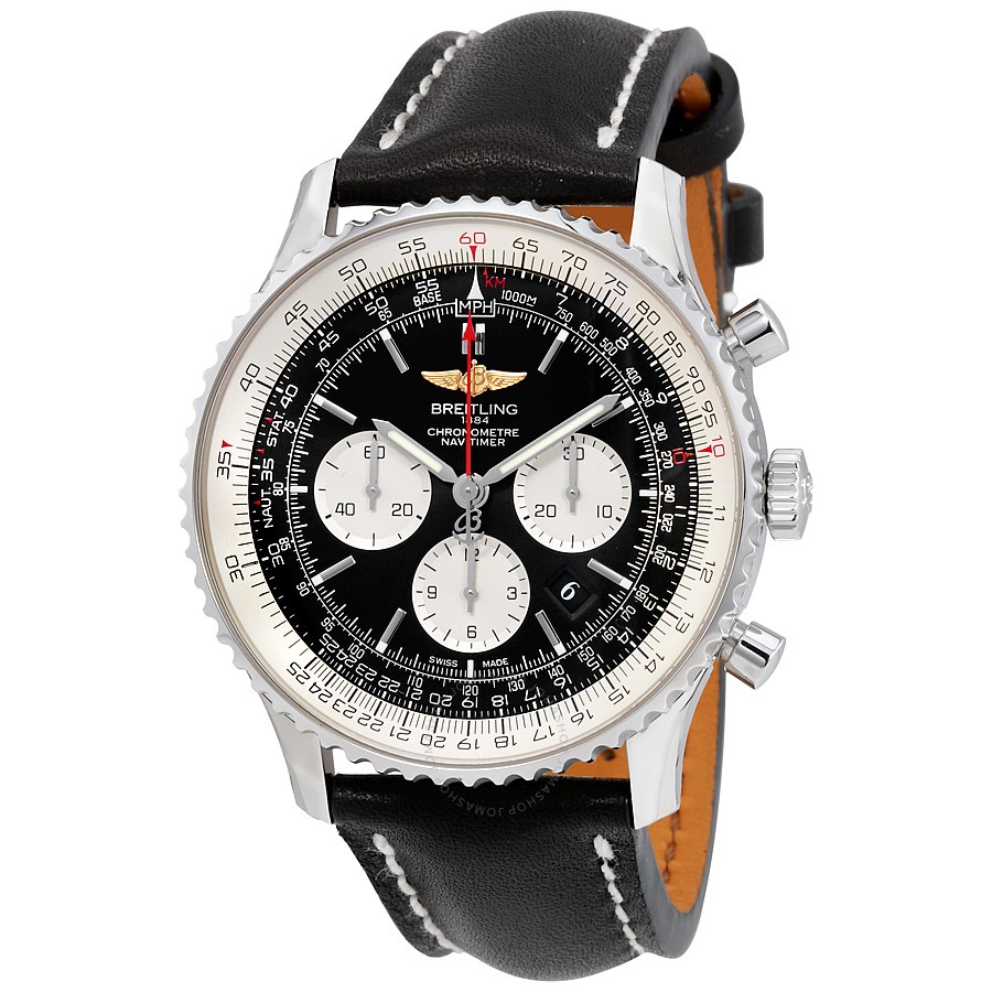 Designer Watch Stylish Navitimer Black 8199(Refurbished)